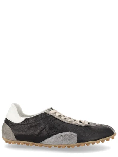 Maison Margiela Black Sprinters Grey Suede Sneakers In Gray