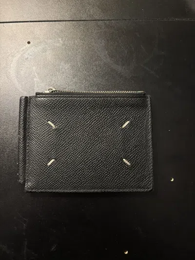 Pre-owned Maison Margiela Black Stitch Wallet