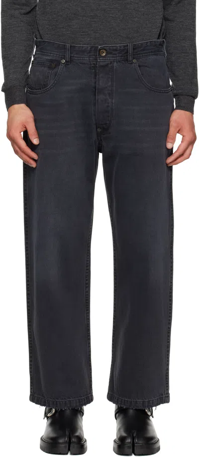 Maison Margiela Straight-leg Cropped Jeans Man Black