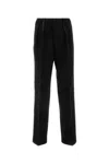 Maison Margiela Wool Trousers With Back Pockets And Belt Loops In Black