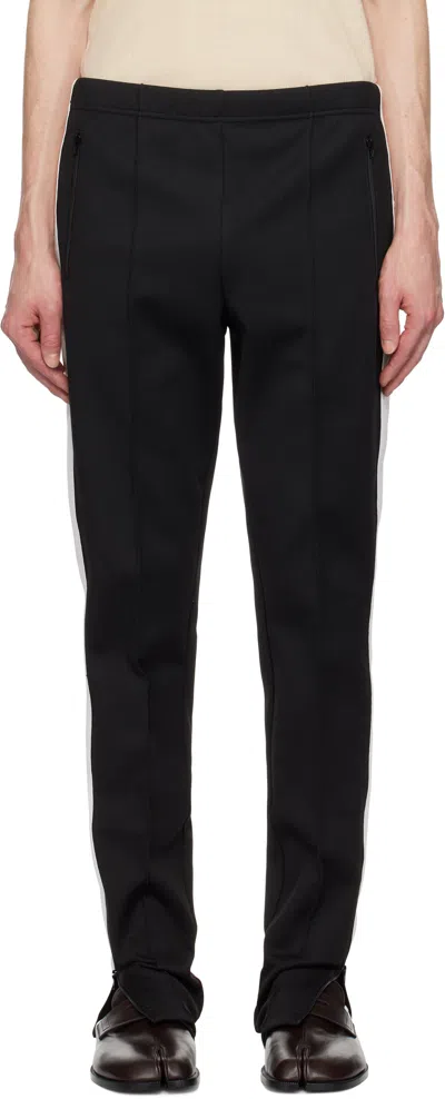 Maison Margiela Black Striped Sweatpants In 900 Black