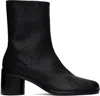 Maison Margiela Black Tabi Ankle Boots In Black