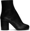 Maison Margiela Leather Tabi Ankle Boots In Black
