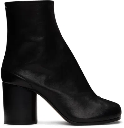 Maison Margiela Leather Tabi Ankle Boots In Black