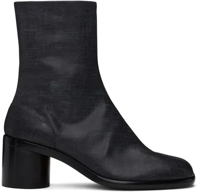Maison Margiela Black Tabi Ankle Boots In T8013 Black