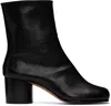 Maison Margiela Black Tabi Ankle Boots In T8013 Black