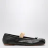 Maison Margiela Black Tabi Ballerinas In Black