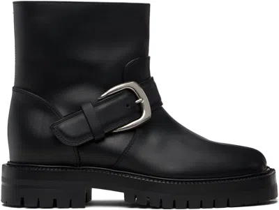 Maison Margiela Tabi County Buckle Ankle Boot In Black