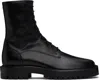 Maison Margiela Black Tabi County Combat High-top Boots In H8396 Black