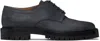 Maison Margiela Black Tabi County Lace-up Derbys In H8396 Black