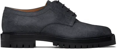 Maison Margiela Black Tabi County Lace-up Derbys In H8396 Black