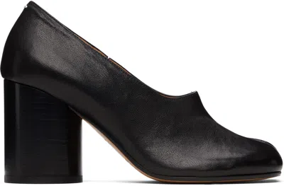 Maison Margiela Cylindrical Heel Tabi Pumps With Split Toe In Black