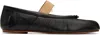 Maison Margiela Lamb Leather Ballerinas With Delicate Instep Strap In Ha334 Black/nude