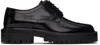 Maison Margiela Black Tabi Lace-up Derbys In Black