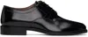 Maison Margiela Tabi Brushed Leather Lace-up Shoes In H8396 Black