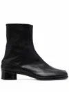 Maison Margiela Brown Tabi Ankle Boots In Black