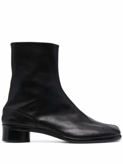 MAISON MARGIELA BLACK TABI ANKLE BOOTS