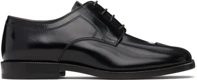 Maison Margiela Black Tabi Leather Derbys