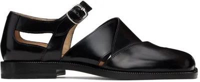 Maison Margiela Tabi Leather Sandals Woman Black In T8013 Black