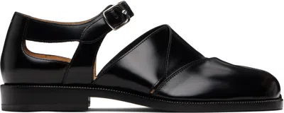Maison Margiela Black Tabi Leather Sandals