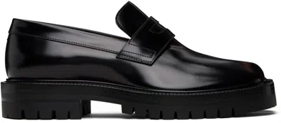 Maison Margiela Tabi County Leather Loafers With 3.5cm Heel In Black