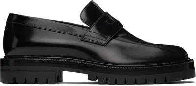 Maison Margiela 30mm Tabi County Leather Loafers In Black