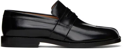Maison Margiela Black Tabi Loafers In T8013 Black