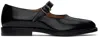 Maison Margiela Tabi Leather Mary Jane Shoes In T8013 Black