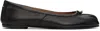 Maison Margiela Sheepskin Leather Ballerina Flats With Luxurious Lining And Comfortable Sole In T8013 Black
