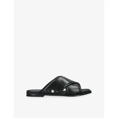 Maison Margiela Black Tabi Numbers Leather Sandals Eur 42 / 8 Uk