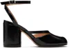 Maison Margiela Tabi Sandals In Brushed Leather In Black