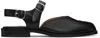Maison Margiela Tabi Ankle-strap Leather Sandals In H8396 Black
