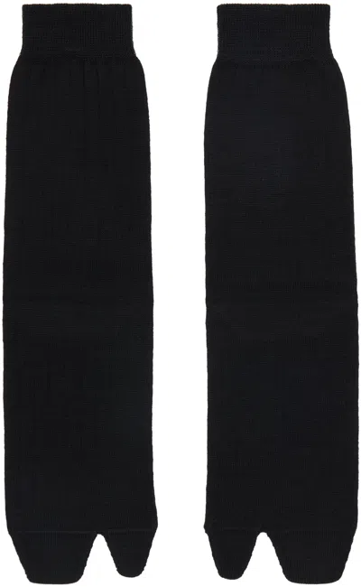 Maison Margiela Black Tabi Socks In 900 Black