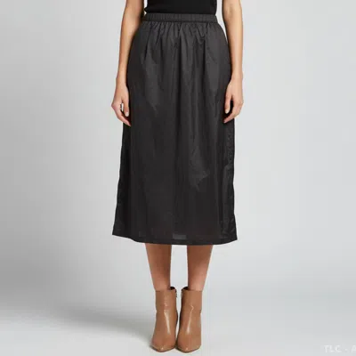 Pre-owned Maison Margiela Black Taffeta Midi Skirt M