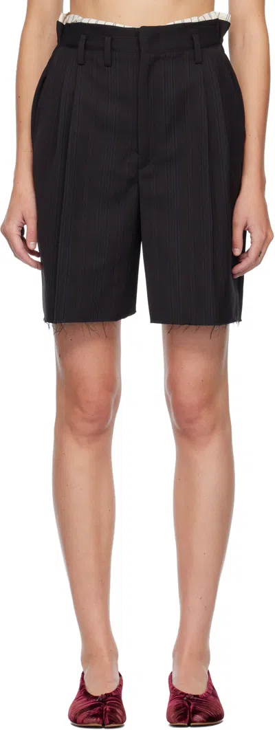 Maison Margiela Black Tailored Shorts