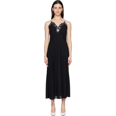 Maison Margiela Black Taped Slip Maxi Dress