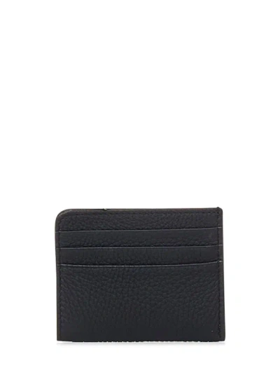 Maison Margiela Black Textured Leather Card Holder
