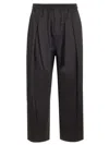 Maison Margiela Cropped Wide-leg Pants With Elastic Waistband In Black