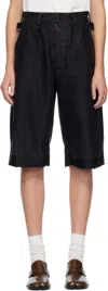 Maison Margiela Black Utility Shorts In Black