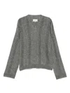Maison Margiela V-neck Skintwear In Grey Linen And Cotton