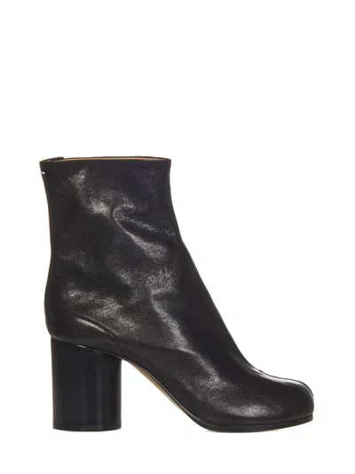 MAISON MARGIELA MAISON MARGIELA BLACK VINTAGE LEATHER ANKLE BOOTS
