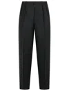 Maison Margiela Wool Trousers With Pockets And Pleats In Black