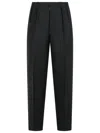 Maison Margiela Wool Trousers With Pockets And Pleats In Black