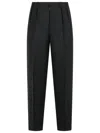 Maison Margiela Wool Trousers With Pockets And Pleats In Black