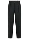 Maison Margiela Wool Trousers With Pockets And Pleats In Black