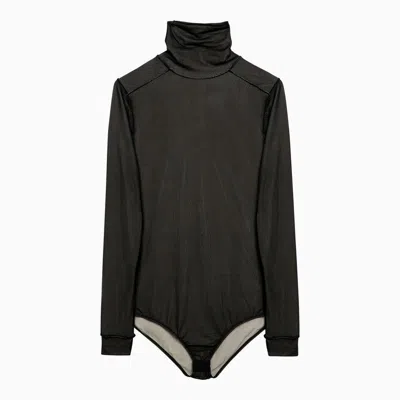 Maison Margiela Black Viscose Jersey Bodysuit Women