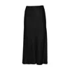 Maison Margiela Black Viscose Satin Maxi Skirt