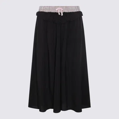Maison Margiela Black Viscose Skirt