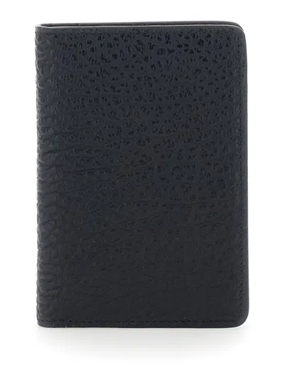 Maison Margiela Black Wallet With Four Rear Stitchings In Leather Woman