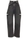 Maison Margiela High-waisted Black Denim Jeans With Relaxed Straight-leg Fit In Black